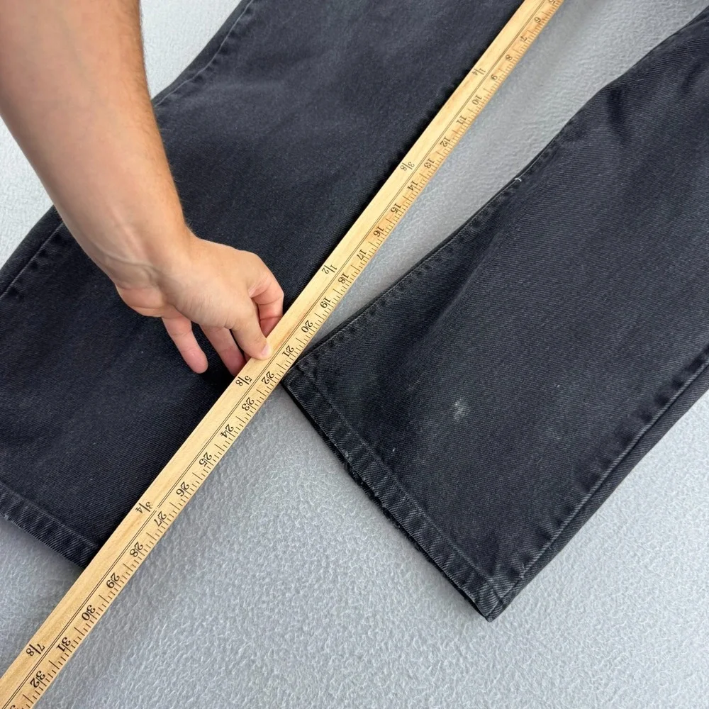 Levis Jeans Mens 36x34 (Fits 35x29) Black Denim 517 Bootcut